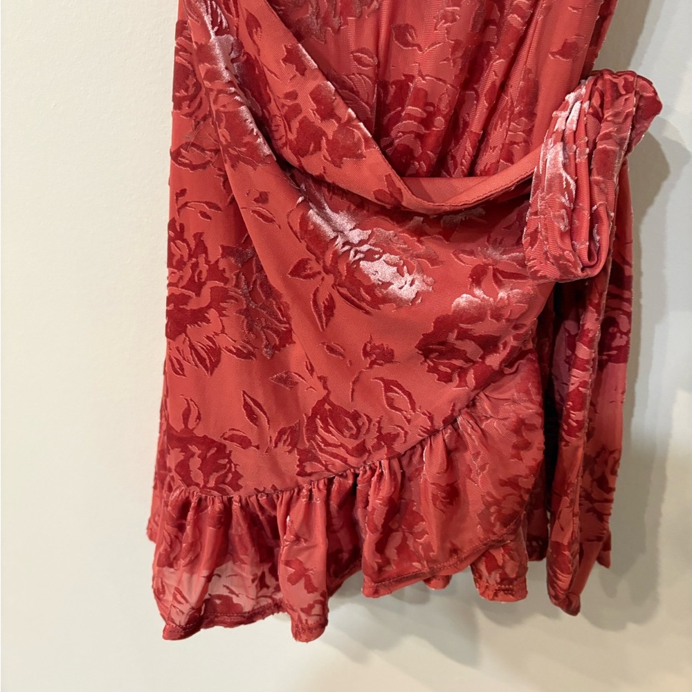 Free People Rose-Pink Floral Mini Dress - Picture 3 of 5